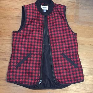 Old Navy Checkered Puffer Vest